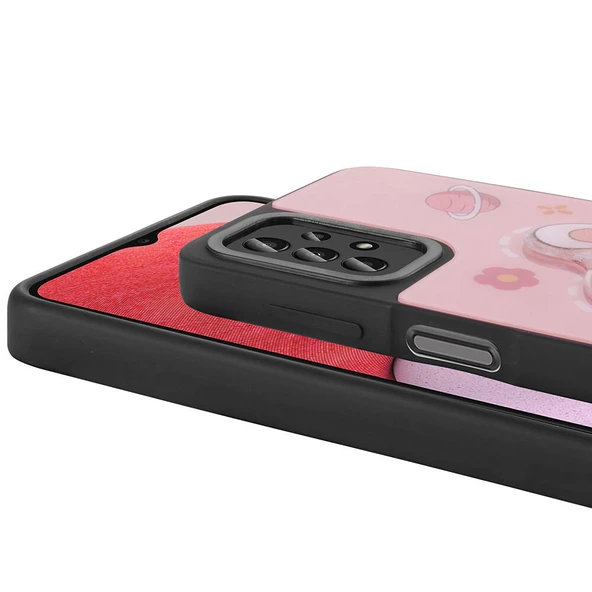 Galaxy A13 4G Kılıf Parlayan Kabartmalı İkonik Figürlü Zore Amas Silikon Kapak - Resim 7