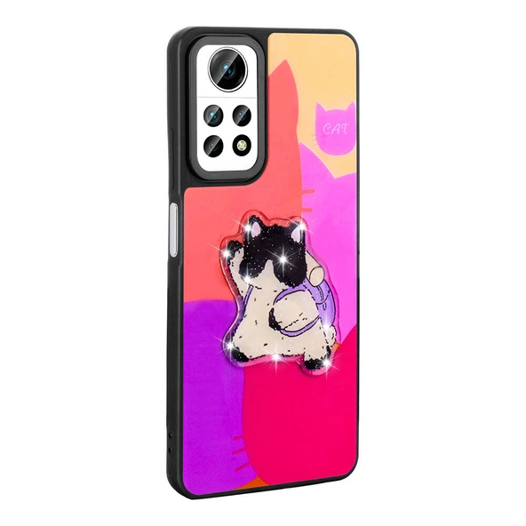 Xiaomi Redmi Note 12 Pro 4G Kılıf Parlayan Kabartmalı İkonik Figürlü Zore Amas Silikon Kapak - 5