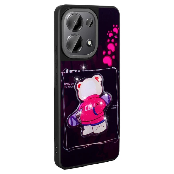 Vendas Xiaomi Redmi Note 13 Pro 4G Kılıf Parlayan Kabartmalı İkonik Figürlü Zore Amas Silikon Kapak - 7