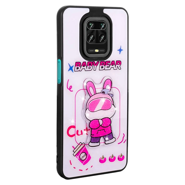 Xiaomi Redmi Note 9S Kılıf Parlayan Kabartmalı İkonik Figürlü Zore Amas Silikon Kapak - Resim 7