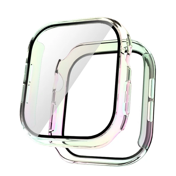 Apple Watch 10 46mm Sert PC Kasa Electroplatink Çerçeveli Ekran Koruyucu Zore Watch Gard 36 - 11