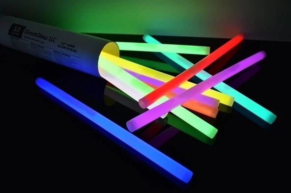 Karanlıkta Yanan Parlayan Fosforlu Glow Stick Çubuk Bileklik 50 Adet - 5