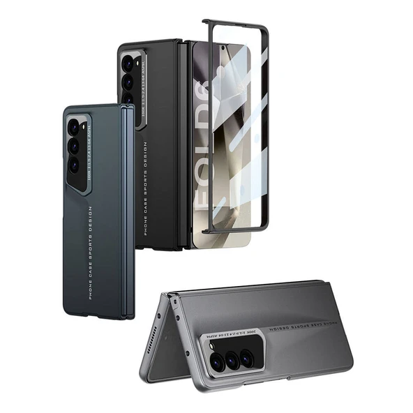 Galaxy Z Fold 6 Kılıf Ultra İnce Kamera Korumalı Sert Rubber Zore Procase Kapak - 8