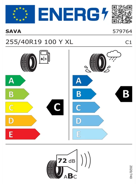 Sava 255/40R19 100Y Intensa UHP 2 XL FP Oto Yaz Lastiği (Üretim Yılı: 2023) - Resim 2