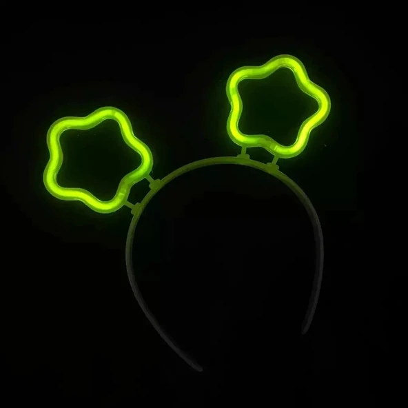 Glow Stick Karanlıkta Yanan Fosforlu Yıldız Taç 12 Adet - 5
