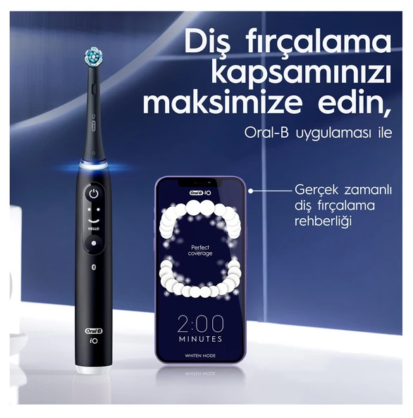 Oral-B iO 6 Smile Siyah Şarjlı Diş Fırçası - Resim 5