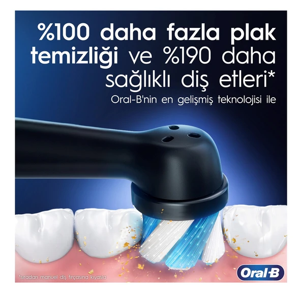 Oral-B iO 6 Smile Siyah Şarjlı Diş Fırçası - Resim 4