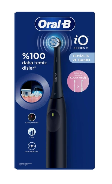 Oral-B iO 2 Siyah Şarjlı Diş Fırçası - Resim 2
