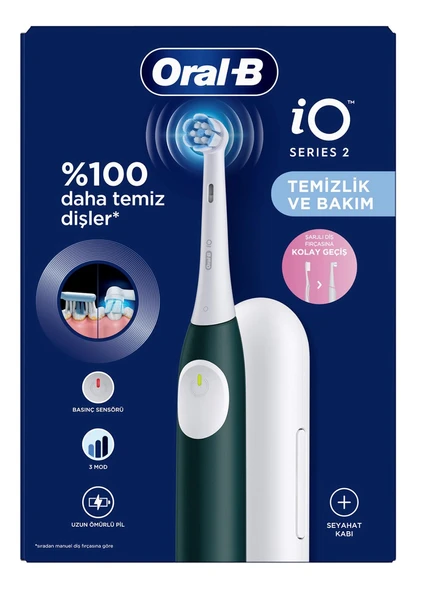 Oral-B iO 2 Yeşil Seyahat Kabı ile Şarjlı Diş Fırçası - 2