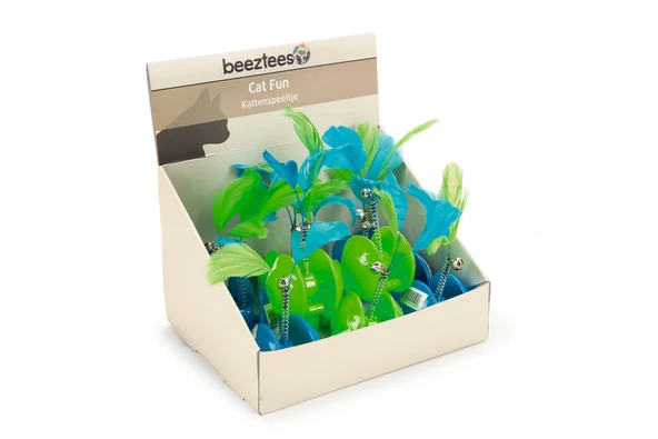 Beeztees Kedi Oyuncağı, Hareketli Tüylü Top, 5cm - Resim 2