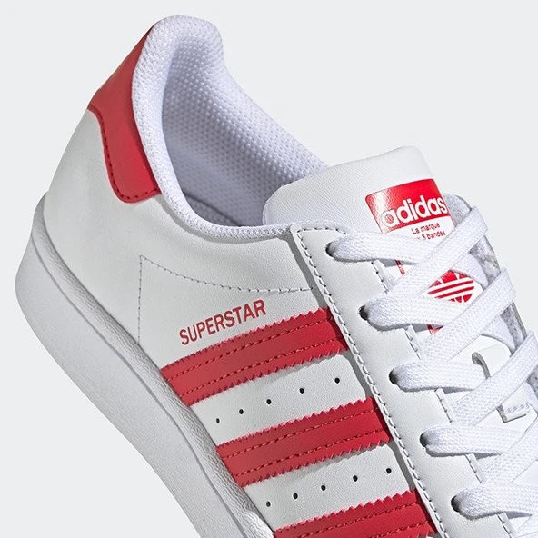 Adidas Superstar White Red - Resim 5