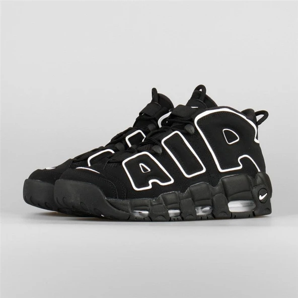 Nike Air More Uptempo Black White - Resim 3