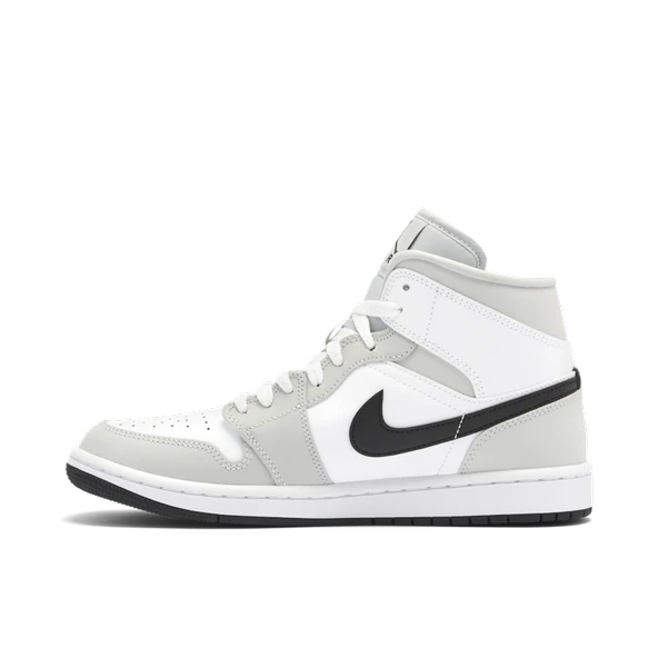 Nike Air Jordan 1 Mid Light Smoke Grey - Resim 4