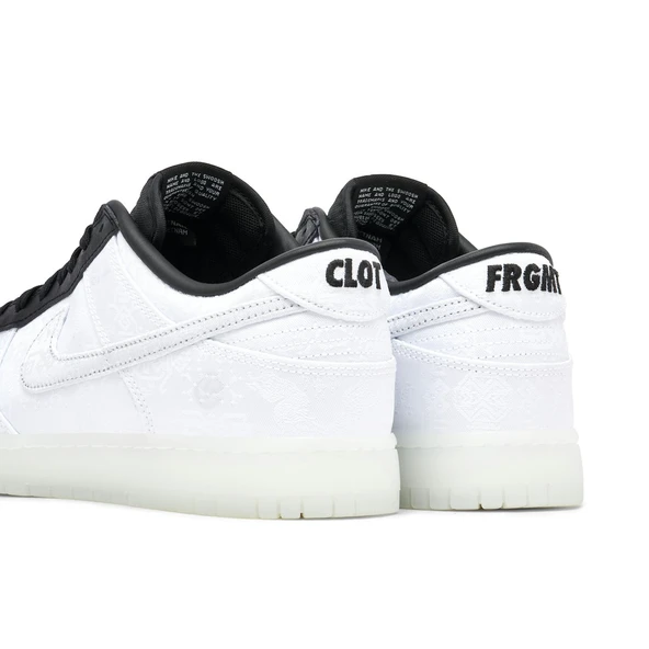 Nike Dunk Low x CLOT x Fragment Black White - Resim 4