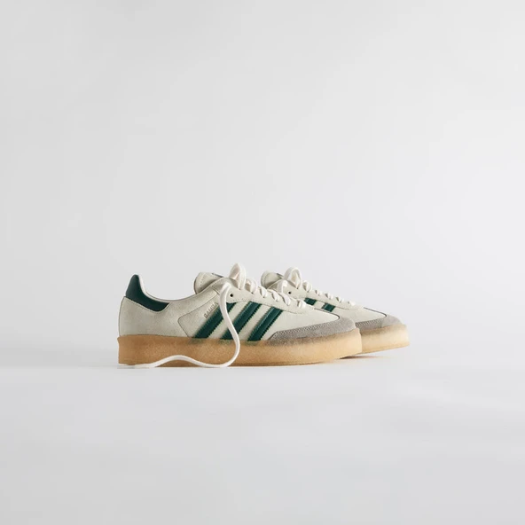 Adidas Clarks 8th Street Samba by Ronnie Fieg Chalk White Green - Resim 5