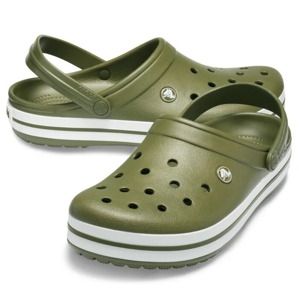 Crocs Crocs Crocband Army Green White - Resim 2