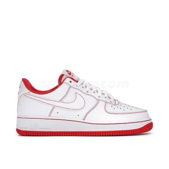 Nike Air Force 1 Low Contrast Stitch White University Red ürün görseli 1
