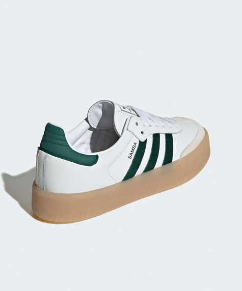 Adidas Sambae White Collegiate Green Gum Womens - Resim 5