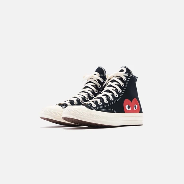 Converse Converse Comme des Garcons x Chuck Taylor All Star Hi Play Black White - Resim 2