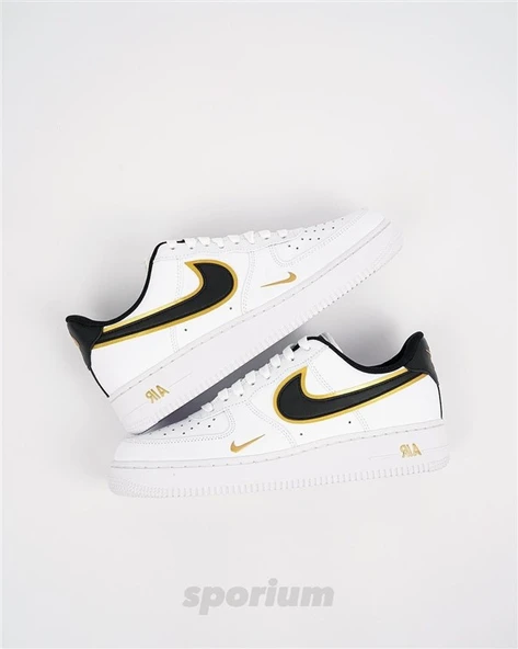 Nike Air Force 1 07 LV8 White Metallic Gold - Resim 4