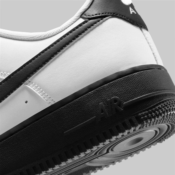Nike Air Force 1 Low White Black Sole - Resim 6