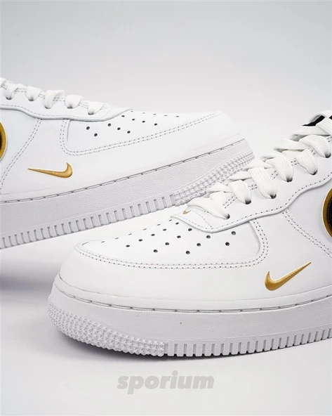 Nike Air Force 1 07 LV8 White Metallic Gold - Resim 3
