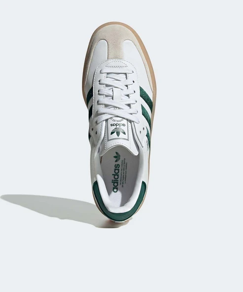 Adidas Sambae White Collegiate Green Gum Womens - Resim 4