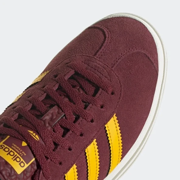 Adidas Gazelle Bold Burgundy Yellow Womens - Resim 3