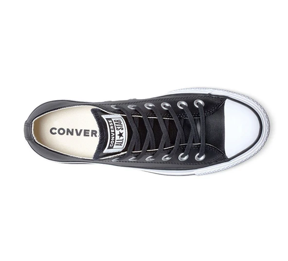 Converse Converse Chuck Taylor All Star Lift Ox Leather Black - Resim 4
