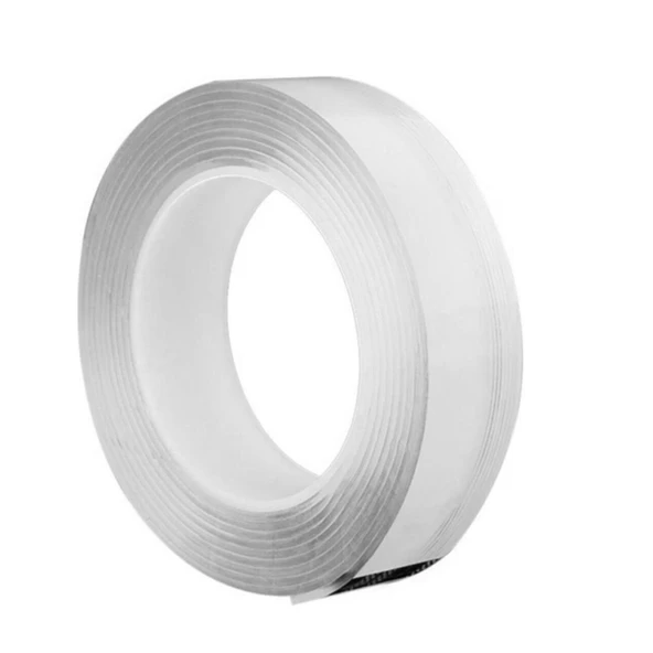 Çift Taraflı Nano Bant Suya Dayanıklı Yıkanabilir Güçlü Yapıştırma Bandı Şeffaf 18 mm x 2 Metre - 6