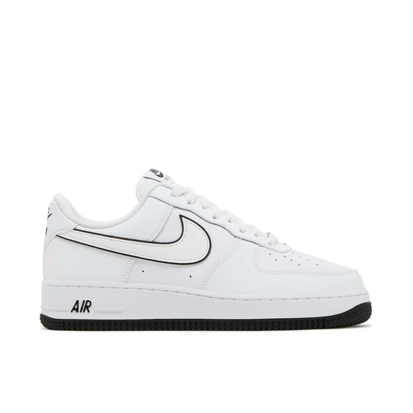 Nike Air Force 1 '07 Low White Black Outline Swoosh ürün görseli