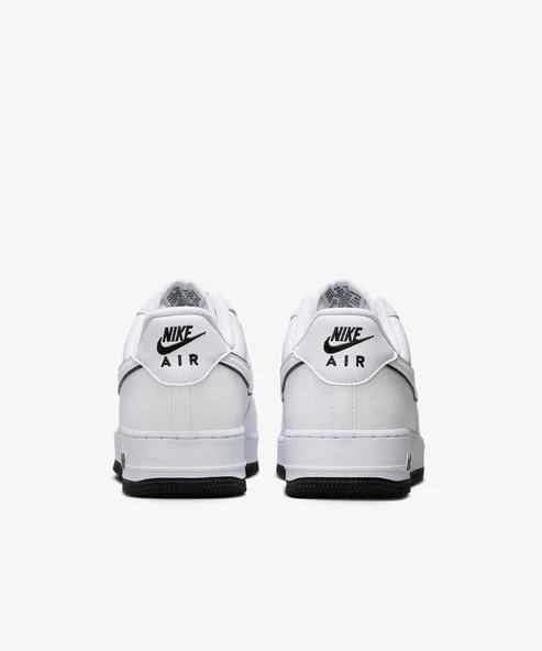 Nike Air Force 1 '07 Low White Black Outline Swoosh - Resim 2
