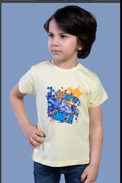 Toontoy Erkek Çocuk Born To Skate Baskılı Tişört