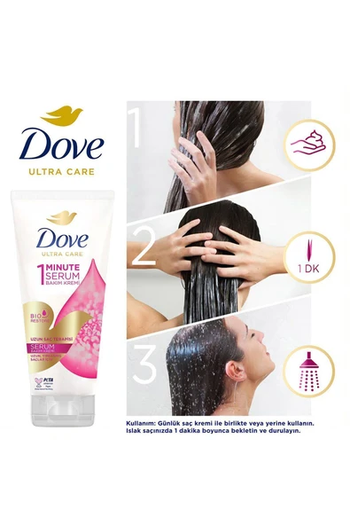 Dove Ultra Care 1 Minute Serum Saç Bakım Kremi Uzun Saç Terapisi 170 ml - 5