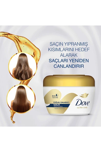 Dove 1 Minute Serum Saç Bakım Maskesi Yoğun Onarıcı 160 ml - 4