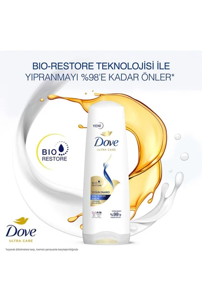 Dove Ultra Care Saç Bakım Şampuanı Yoğun Onarıcı Yıpranmış Saçlar 400 ml X3 - 6