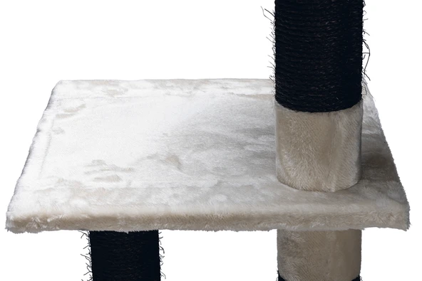 Beeztees Kedi Köşe Tırmalama ve Oyun Evi, Krem, 40x40x135cm - Resim 6