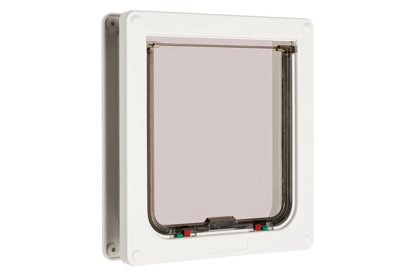 Beeztees CatMate Kedi Kapısı, Büyük, Çift Yönlü, 4 fonksiyonlu, Beyaz, 23,5x25,2cm - Resim 2