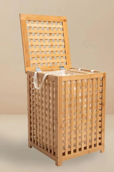 Mien BAMBU ÇAMAŞIR ŞEPETİ 45*45*62CM
