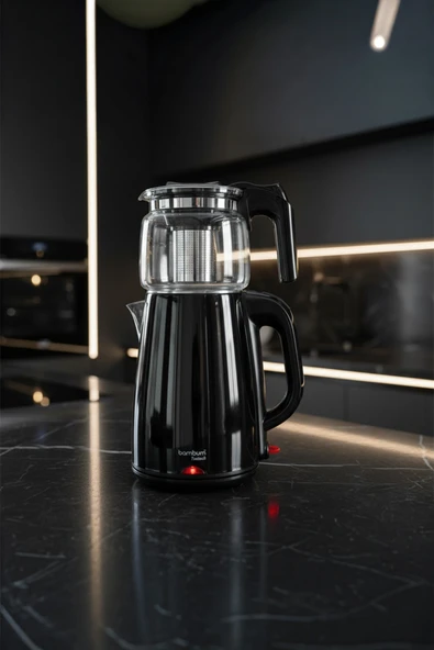 Bambum Teatech - Cam Demlikli Çay Makinası Siyah - 3