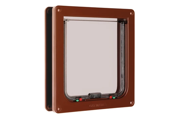 Beeztees CatMate Kedi Kapısı, Büyük, Çift Yönlü, 4 fonksiyonlu, Kahverengi, 23,5x25,2cm - Resim 2