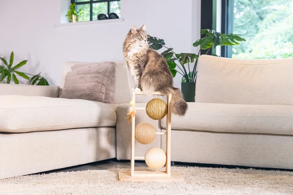 Beeztees DBL Kedi Tırmalama ve Oyuncağı, 34,5x29,5x50cm - Resim 5