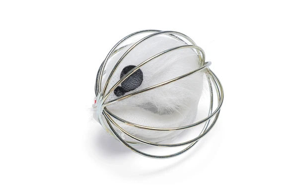 Beeztees Kedi Oyuncağı, Tel Top İçerisinde Pleuş Fare, Çeşitli Renklerde, 5,5cm - Resim 3