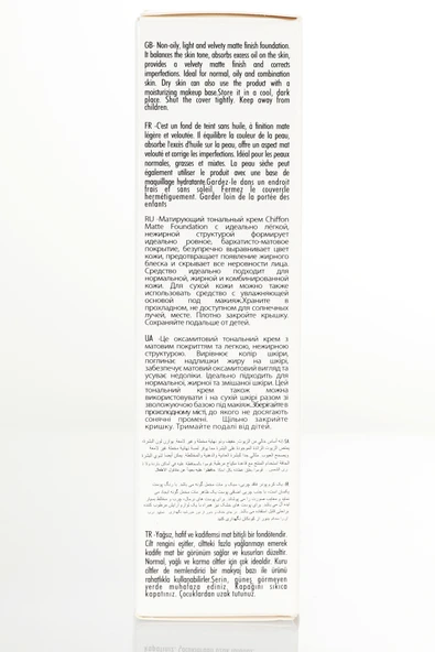 Pierre Cardin Chiffon Touch Mat Görünüm Veren Fondöten-White Porcelain-777 - 6