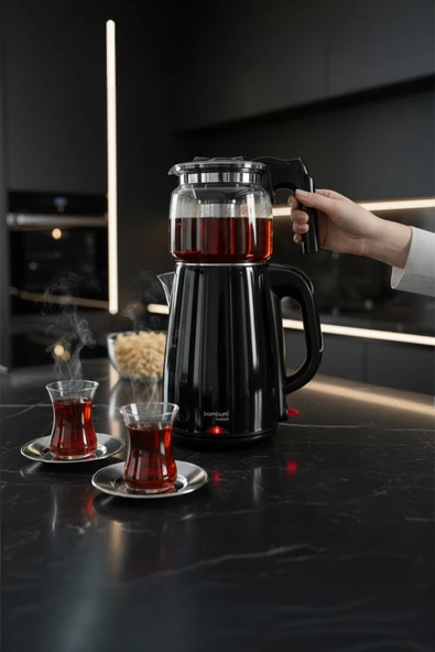 Bambum Teatech - Cam Demlikli Çay Makinası Siyah - 2