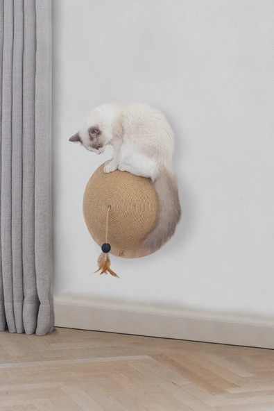 Beeztees DBL Kedi Tırmalama ve Oyuncağı, 34,5x34,5x18cm - Resim 7