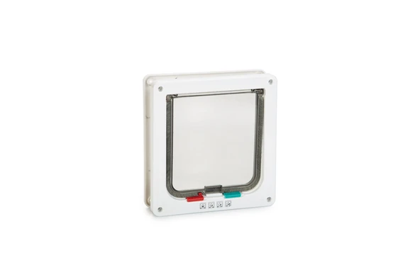 Beeztees Kedi Kapısı, Çift Yönlü, 4 fonksiyonlu, Beyaz, 19,2x20cm ürün görseli