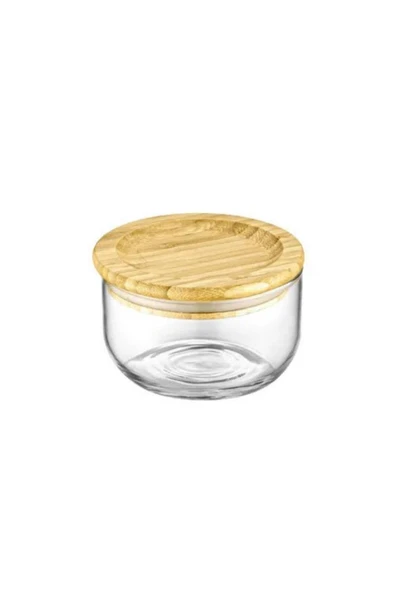 Mien Duo Bambu OYUK Kapaklı Cam Saklama Kabı 300 Ml - 2