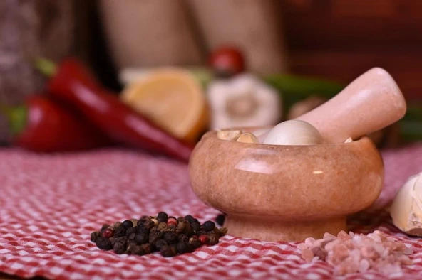 Bambum Mortero - Mermer Havan Sarı - 2