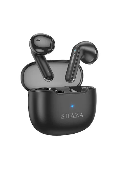 SHAZA SZAir7 Gürültü Azaltma ENC 4 Mikrofonlu Bluetooth 5.3 TWS Bluetooth Kulaklık Siyah